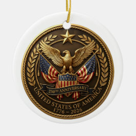 Ornamento De Cerâmica America 250th Anniversary USA 250th Ornament 