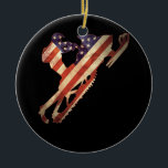 Ornamento De Cerâmica American Flag Snowmobile Winter Snowmobiling<br><div class="desc">American Flag Snowmobile Winter Snowmobiling</div>