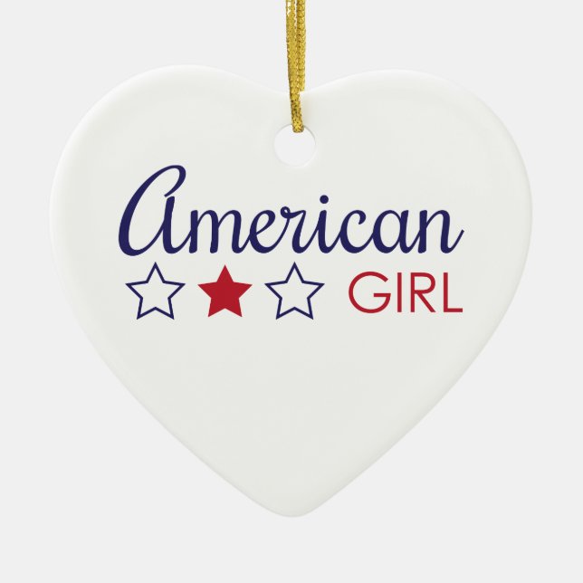 Ornamento De Cerâmica American Girl Stars (Frente)