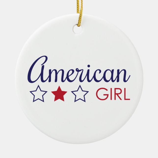 Ornamento De Cerâmica American Girl Stars (Frente)