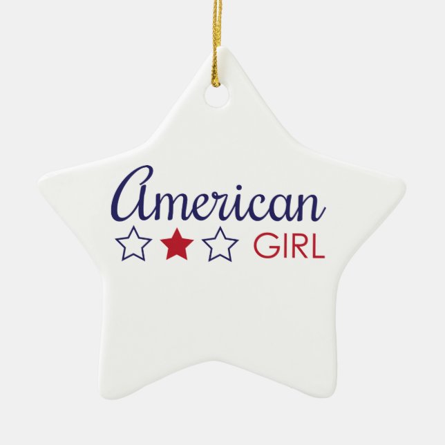 Ornamento De Cerâmica American Girl Stars (Frente)