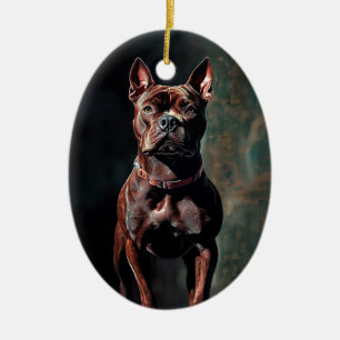 Ornamento De Cerâmica American Pit bull terrier