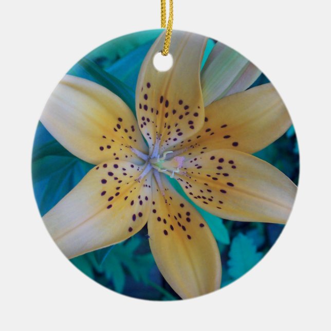 Ornamento De Cerâmica American Tiger Lily (Frente)