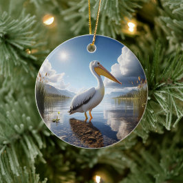 Ornamento De Cerâmica American White Pelican Keepsake