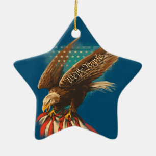 Ornamento De Cerâmica Americana Vintage