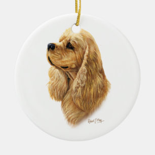 Ornamento De Cerâmica Americano cocker spaniel
