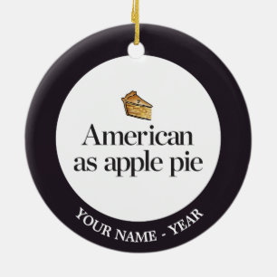 Ornamento De Cerâmica Americano como a torta de Apple