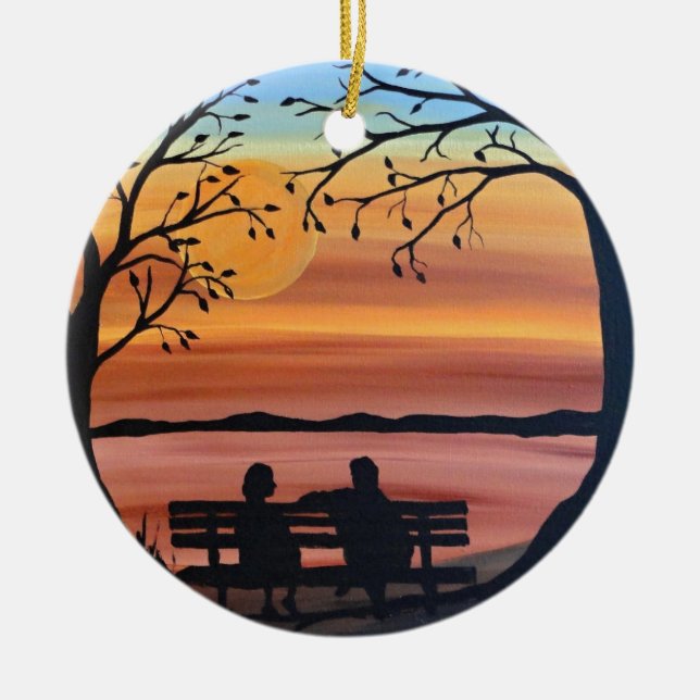 Ornamento De Cerâmica Amigos (Frente)