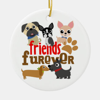 Ornamento De Cerâmica Amigos Cães Futuros Cachorros
