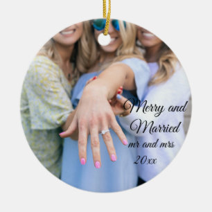 Ornamento De Cerâmica Amigos de casamento Um dia de casamento