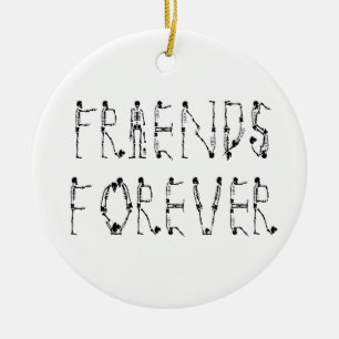 Ornamento De Cerâmica Amigos para sempre