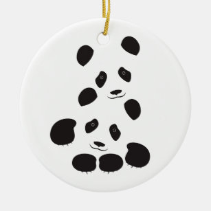 Ornamento De Cerâmica Amizade da panda