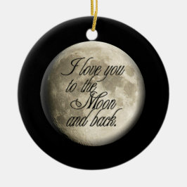 Ornamento De Cerâmica Amo-te à Lua e ao Lunar Realista
