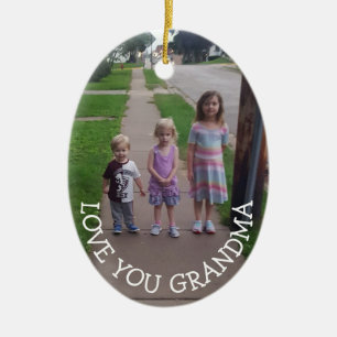 Ornamento De Cerâmica Amo-te avó, presente de Natal para o Natal