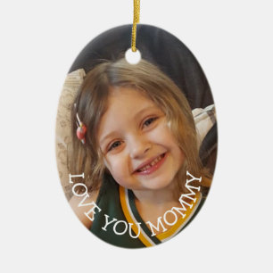 Ornamento De Cerâmica Amo-te Mamãe, presente de Natal para o Natal da Mã