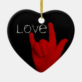 ORNAMENTO DE CERÂMICA AMOR