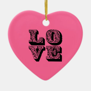 ORNAMENTO DE CERÂMICA AMOR