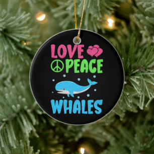 Ornamento De Cerâmica Amor, Baleias de Paz, Animais do Mar Cinto
