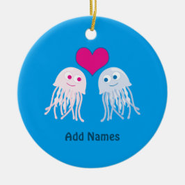 Ornamento De Cerâmica Amor de Água-Viva