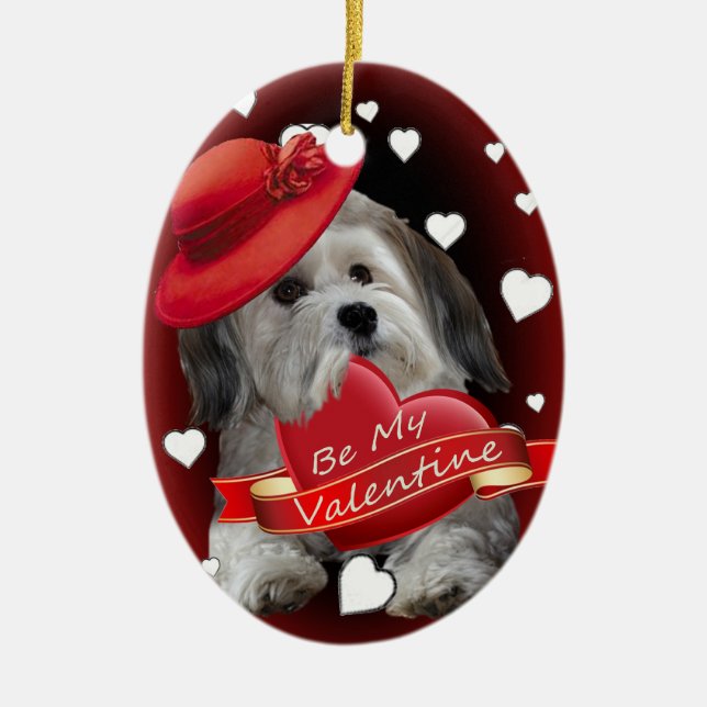 Ornamento De Cerâmica Amor de Havanese (Frente)