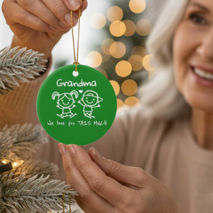 Ornamento De Cerâmica Amor De Natal Você Avó Presente Gráfico Divertido