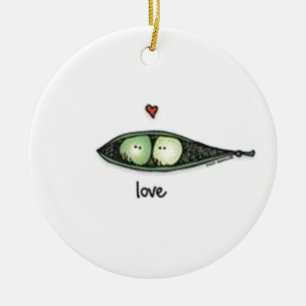 Ornamento De Cerâmica Amor de Peapod