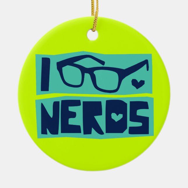 Ornamento De Cerâmica Amor do nerd (Frente)