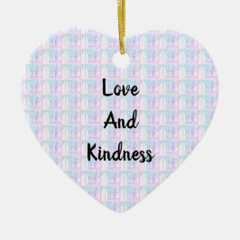 Ornamento De Cerâmica Amor E Bondade Entre Abstrato