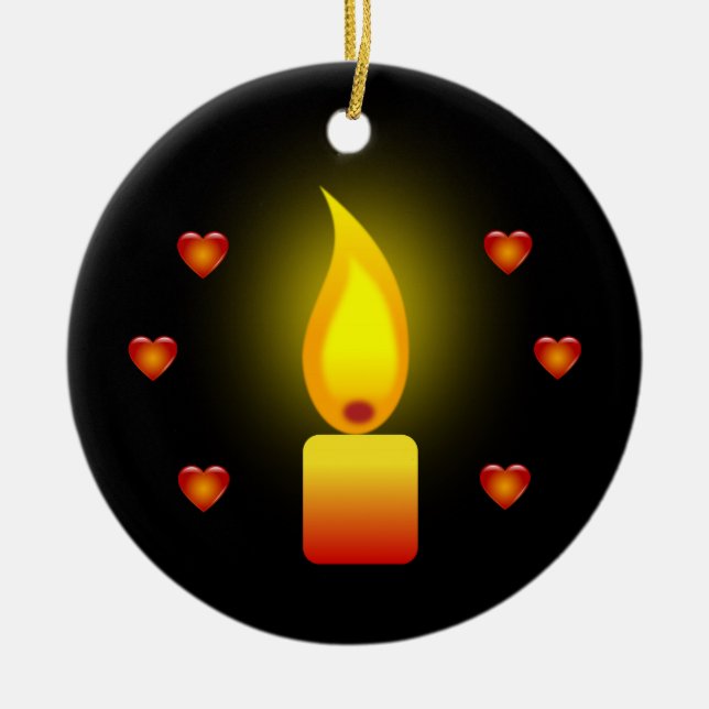 Ornamento De Cerâmica "Amor e Luz" (Frente)