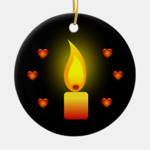 Ornamento De Cerâmica 'Amor e luz' citação '
