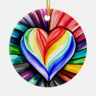 Ornamento De Cerâmica Amor e Paz