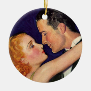 Ornamento De Cerâmica Amor e Romance Vintage, Filmes Retro de Hollywood