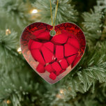 Ornamento De Cerâmica "Amor Eterno: Design do Coração Ornamentado."<br><div class="desc">"Adote o charme da elegância eterno com nosso design Coração Ornamentário. Feito com detalhes intrincados e curvas delicadas, esse ornamento em forma de coração adiciona um toque de sofisticação a qualquer espaço. Seja enfeitando uma árvore de Natal, pendurada numa lareira, ou pegando um presente especial, sua beleza clássica atrai corações...</div>