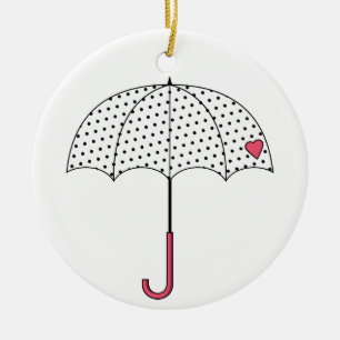 Ornamento De Cerâmica Amor guarda-chuva