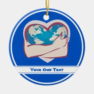 Ornamento De Cerâmica Amor Mãe Terra