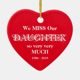 Ornamento De Cerâmica Amor Memória Personalizada FILHA Natal