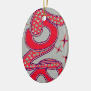 Ornamento De Cerâmica Amor no estilo dos anos 60