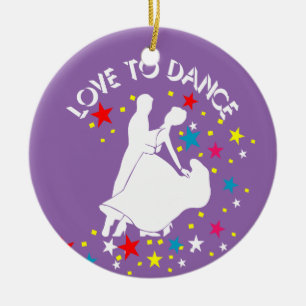 Ornamento De Cerâmica Amor para dançar