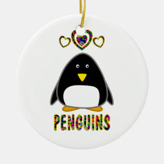 Ornamento De Cerâmica Amor para pinguins