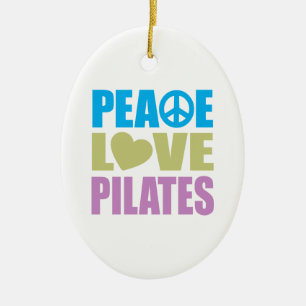 Ornamento De Cerâmica Amor Pilates da paz