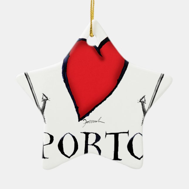 Ornamento De Cerâmica amor Porto (Frente)