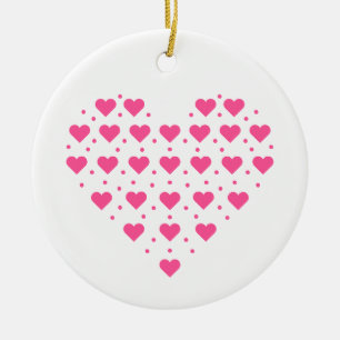 Ornamento De Cerâmica Amor rosa Herzen