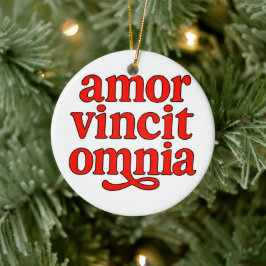 Ornamento De Cerâmica Amor vincit omnia