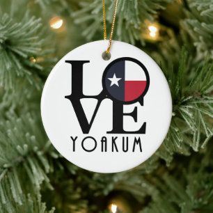 Ornamento De Cerâmica AMOR Yoakum Texas
