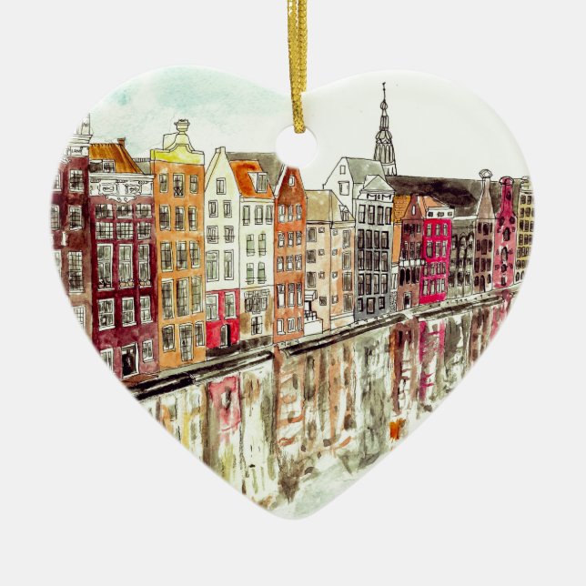 Ornamento De Cerâmica Amsterdão (Frente)