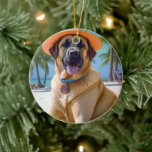 Ornamento De Cerâmica Anatólia Shepherd on Beach, presente de verão para<br><div class="desc">Procurando o presente de verão perfeito para um amante de cachorro? Não olhe mais do que esse cachorro maravilhoso na cena da praia design! Esta design de captura de olhos captura o espírito lúdico desta raça amada enquanto ela se espalha na areia e toma sol e surf. Com suas cores...</div>