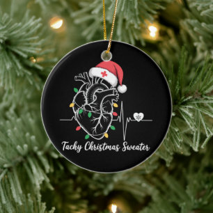 Ornamento De Cerâmica Anatomia do Coração Natal Enfermeira Cardiologia T