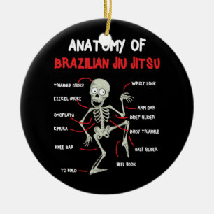 Ornamento De Cerâmica Anatomia do esqueleto do brasileiro Jiu Jitsu BJJ