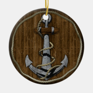 Ornamento De Cerâmica Âncora