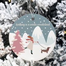 Andando em uma Maravilha de inverno Cachorro Pet t